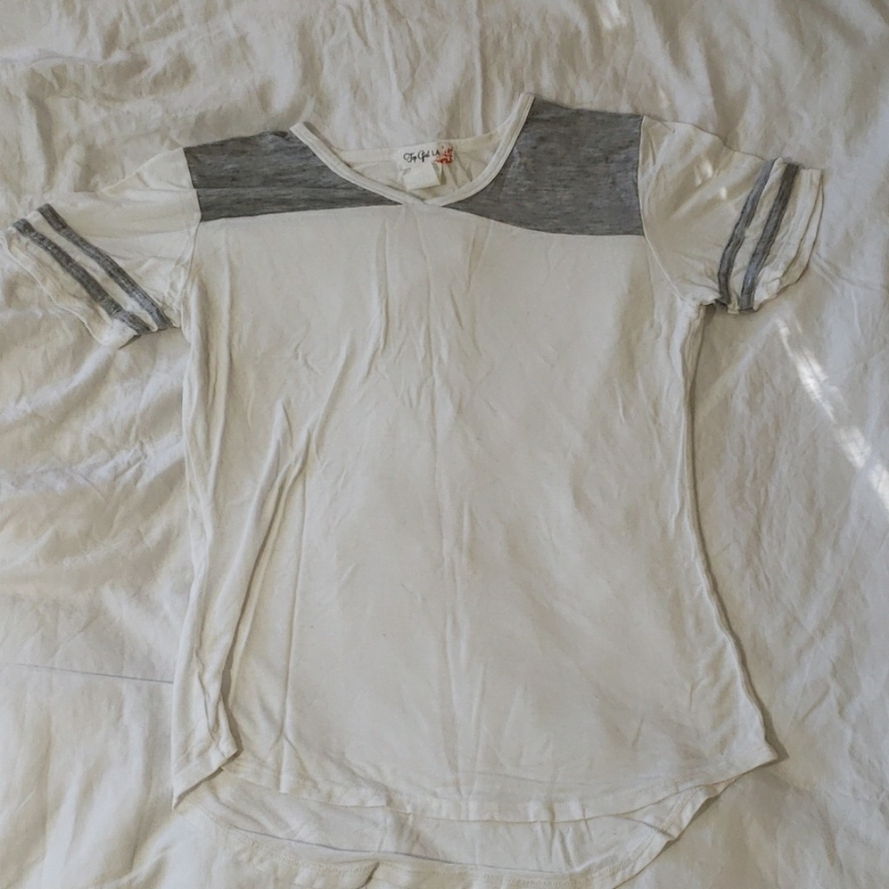 White with Gray T-shirt